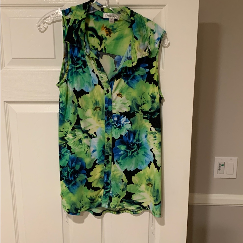 Floral Sleeveless Blouse